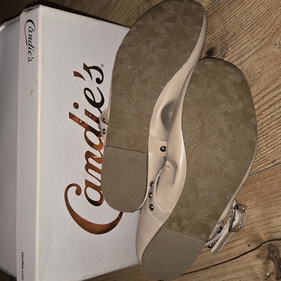 Candie's | Canadir Women's Studded Strap Flats - Beige/Blush - Picture 6 of 7